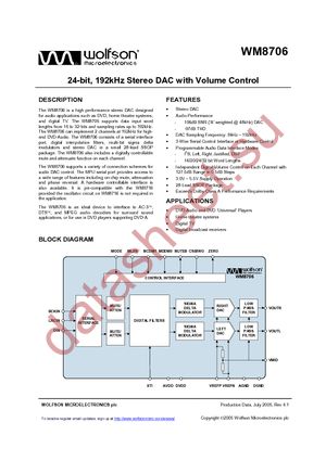 WM8706SEDS datasheet  